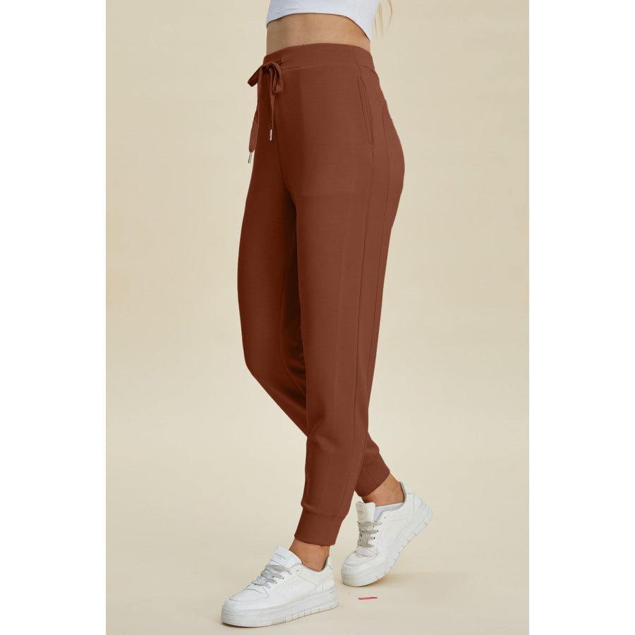 Basic Bae Full Size Air Scuba Drawstring High Waist Joggers Apparel and Accessories