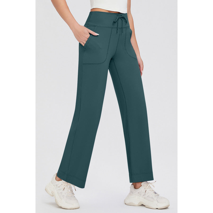 Basic Bae Full Size Drawstring High Waist Pants with Pockets Apparel and Accessories