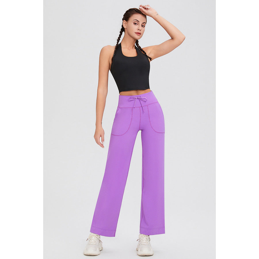 Basic Bae Full Size Drawstring High Waist Pants with Pockets Apparel and Accessories