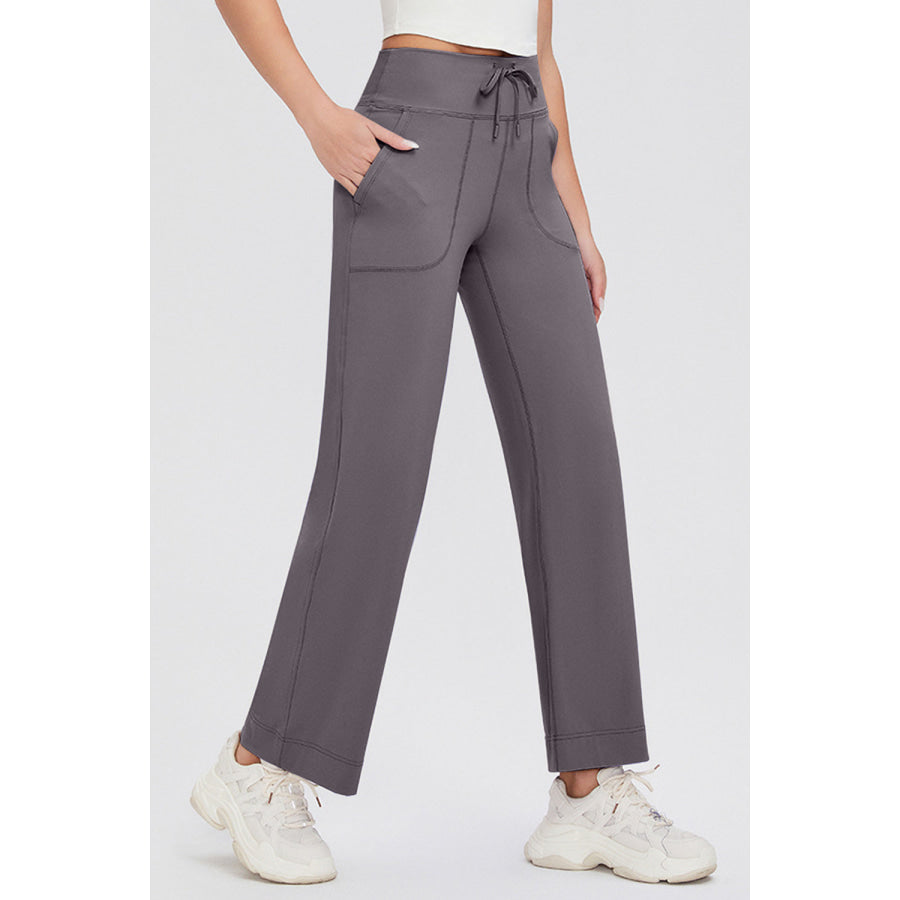 Basic Bae Full Size Drawstring High Waist Pants with Pockets Apparel and Accessories