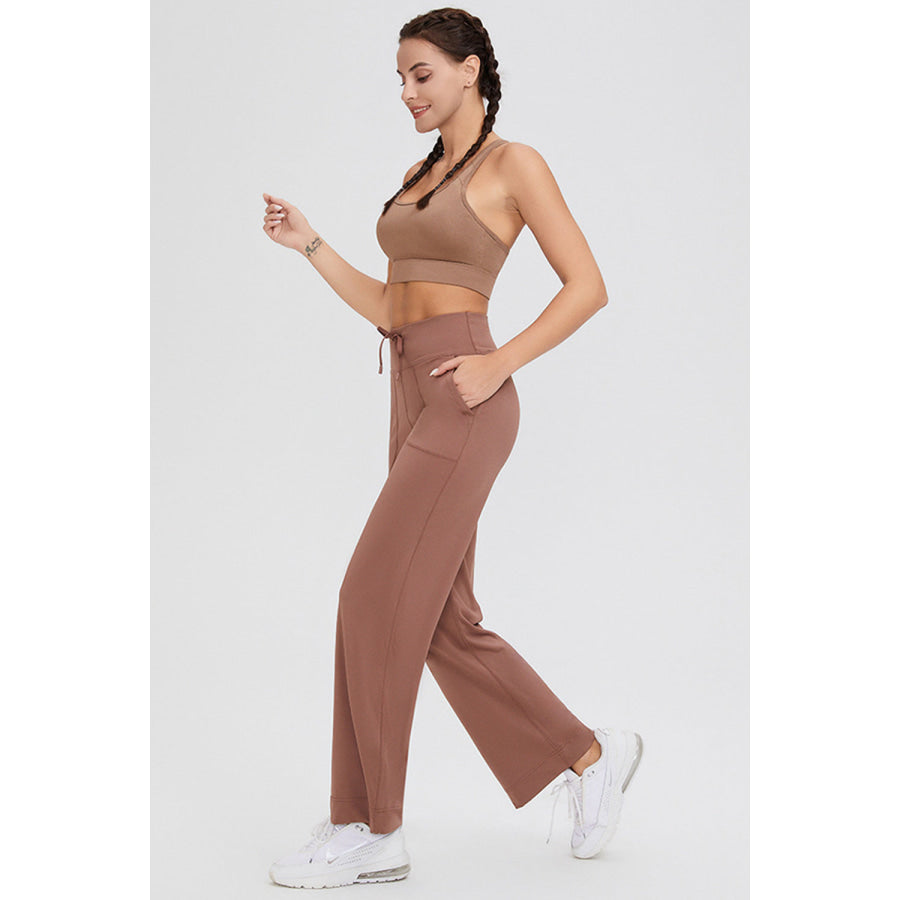 Basic Bae Full Size Drawstring High Waist Pants with Pockets Apparel and Accessories