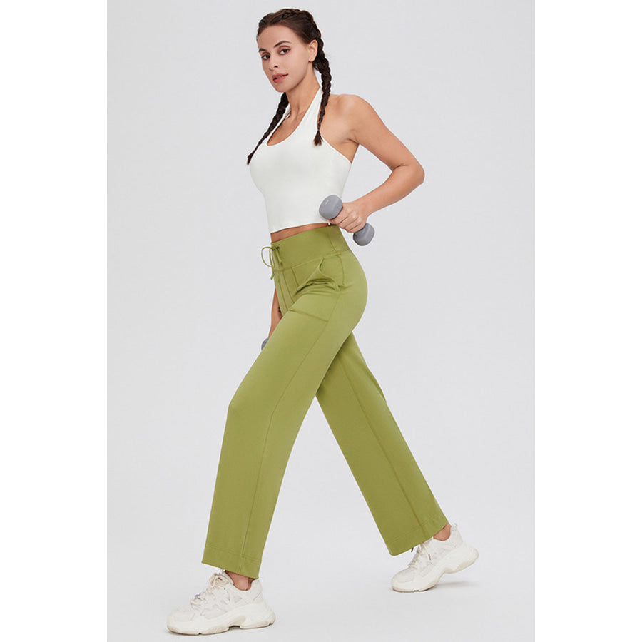 Basic Bae Full Size Drawstring High Waist Pants with Pockets Apparel and Accessories