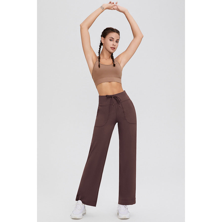 Basic Bae Full Size Drawstring High Waist Pants with Pockets Apparel and Accessories