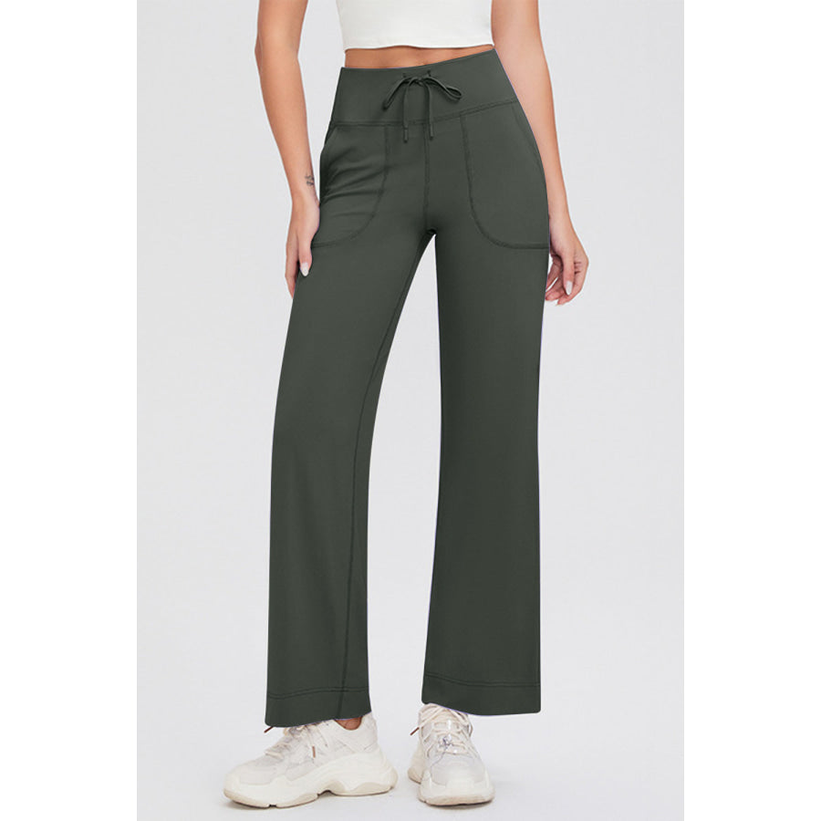 Basic Bae Full Size Drawstring High Waist Pants with Pockets Apparel and Accessories