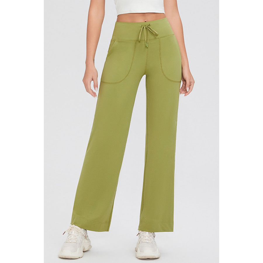 Basic Bae Full Size Drawstring High Waist Pants with Pockets Apparel and Accessories