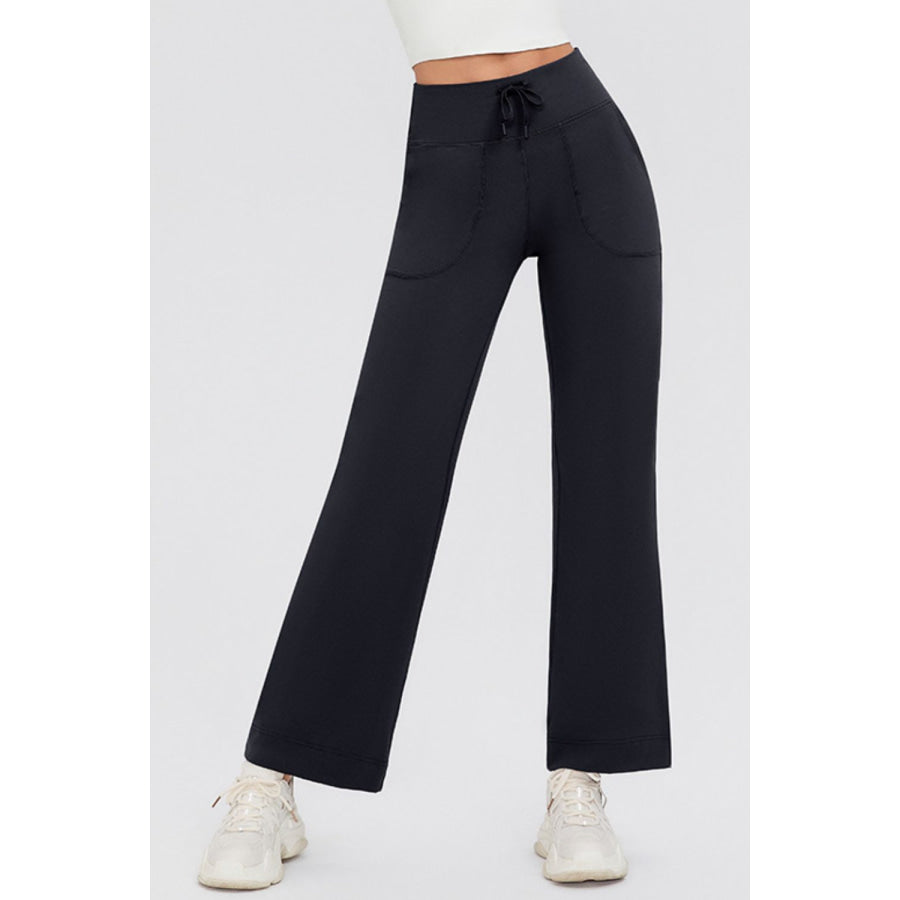 Basic Bae Full Size Drawstring High Waist Pants with Pockets Black / S Apparel and Accessories