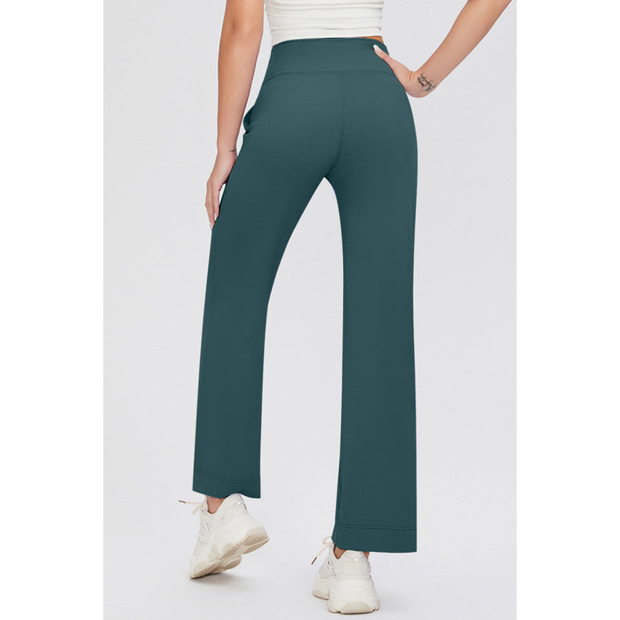 Basic Bae Full Size Drawstring High Waist Pants with Pockets Dark Green / S Apparel and Accessories