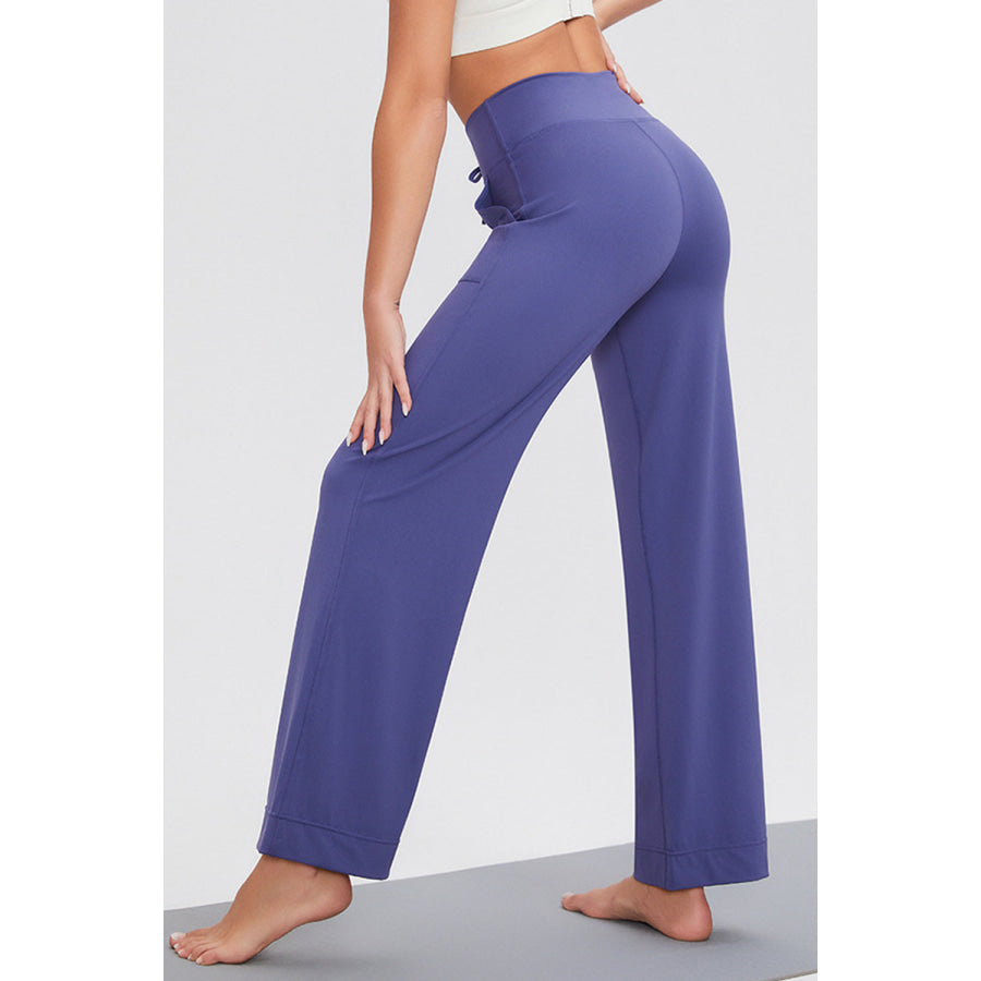 Basic Bae Full Size Drawstring High Waist Pants with Pockets Purple / S Apparel and Accessories