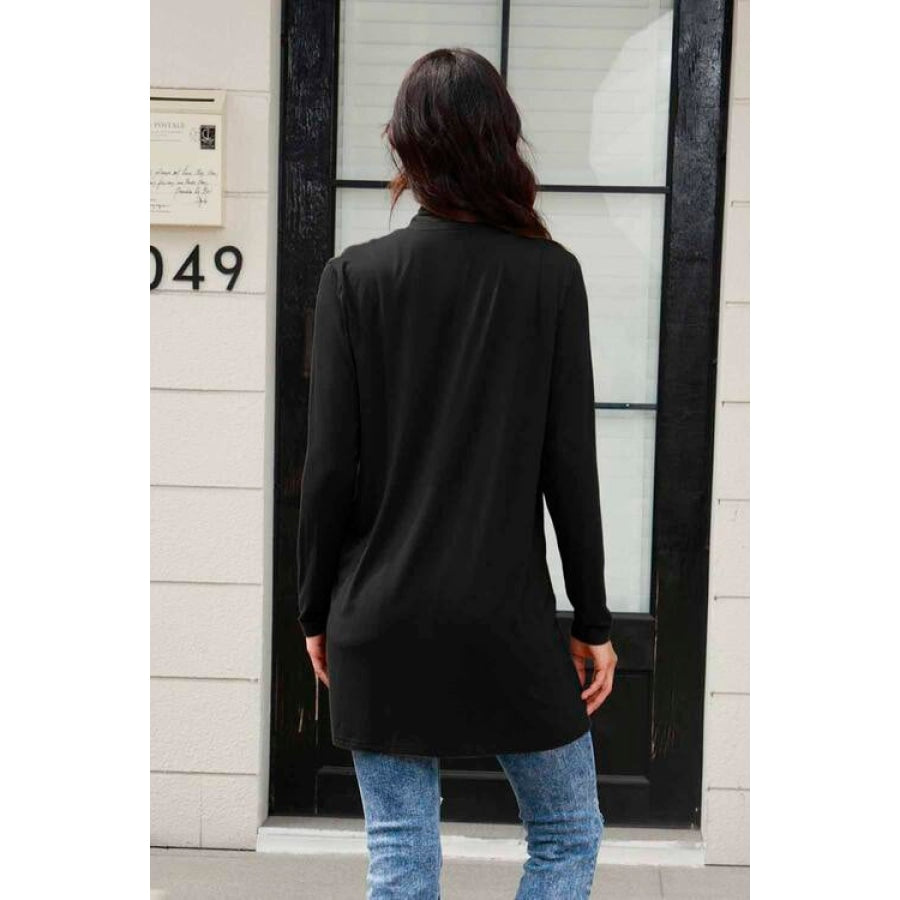 Basic Bae Full Size Open Front Long Sleeve Cardigan with Pockets