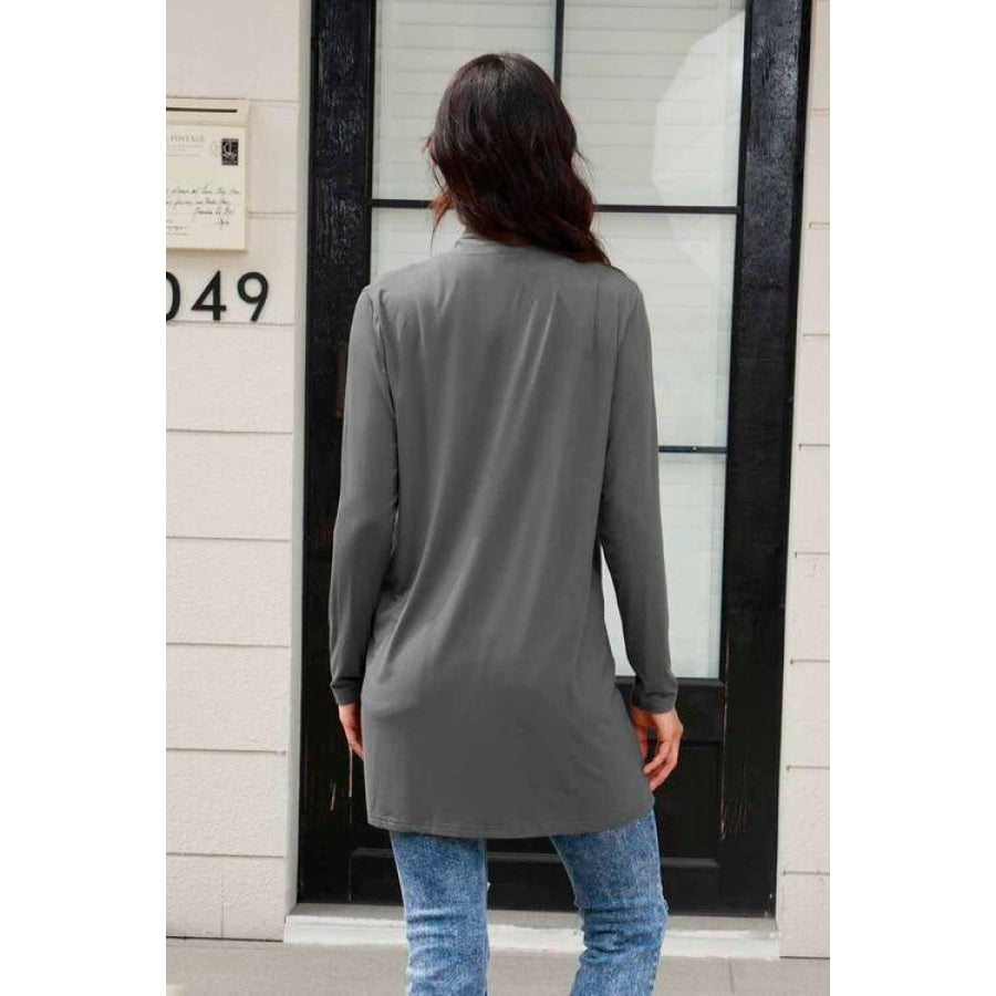 Basic Bae Full Size Open Front Long Sleeve Cardigan with Pockets