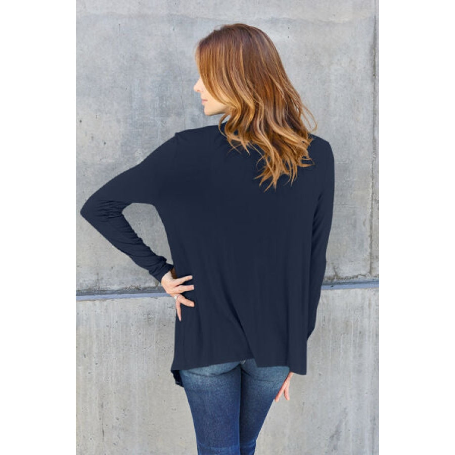 Basic Bae Full Size Open Front Long Sleeve Cover Up Clothing
