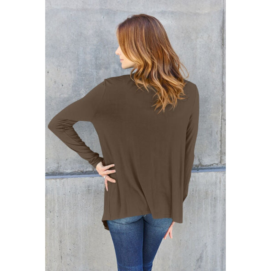 Basic Bae Full Size Open Front Long Sleeve Cover Up Clothing