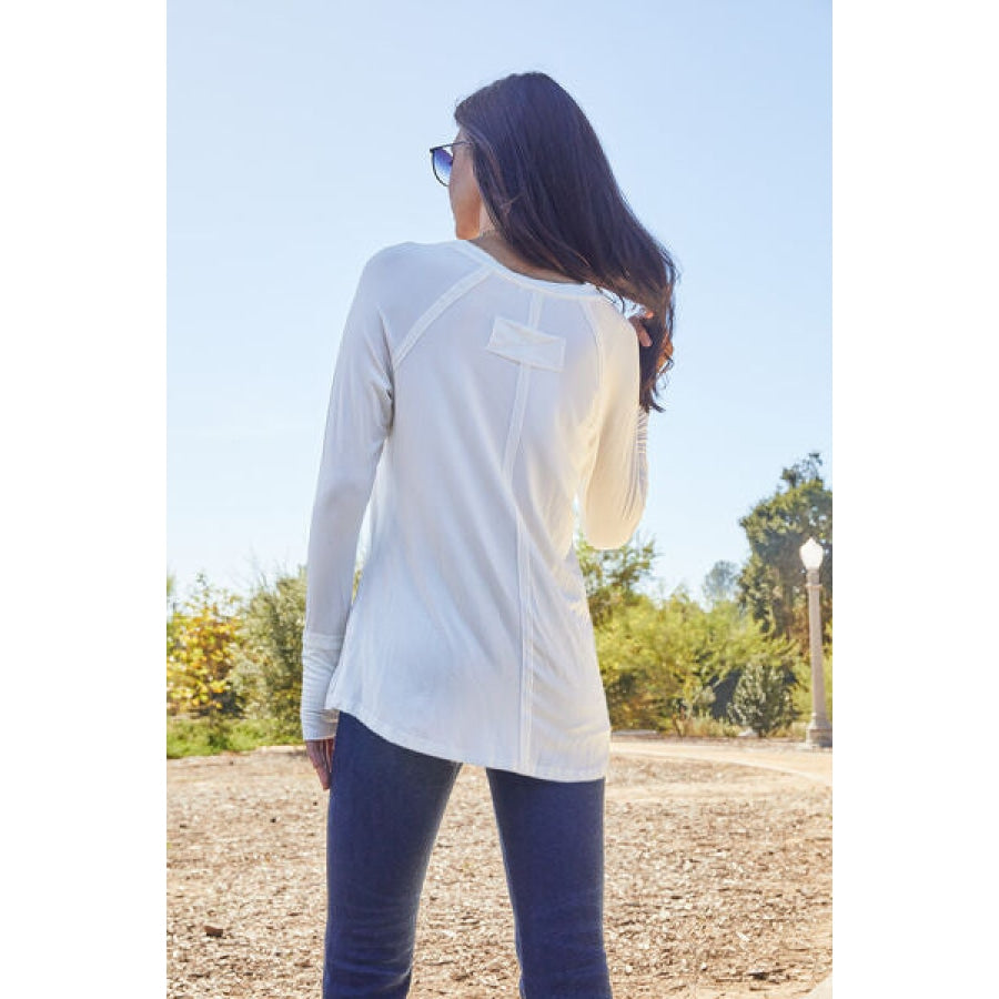 Basic Bae Full Size Round Neck Long Sleeve T-Shirt White / S Clothing