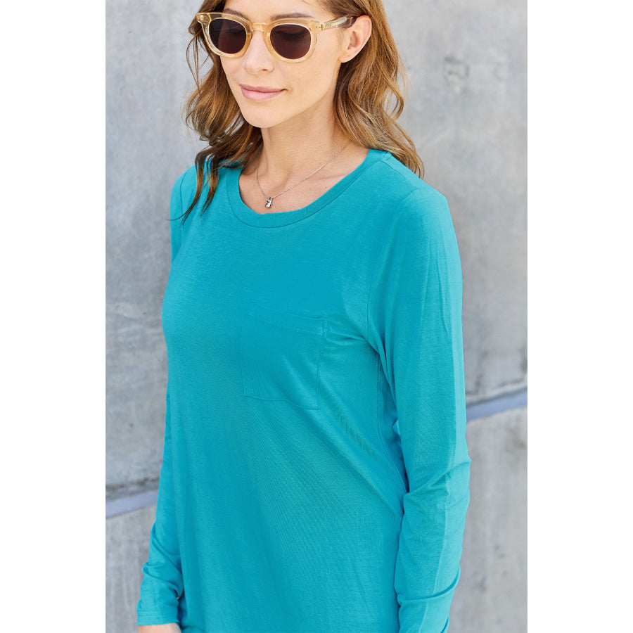 Basic Bae Full Size Round Neck Long Sleeve Top Apparel and Accessories