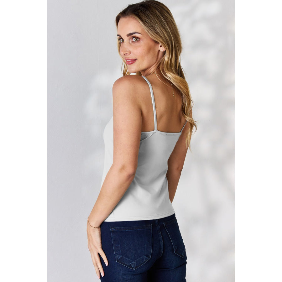 Basic Bae Full Size Round Neck Slim Cami Apparel and Accessories