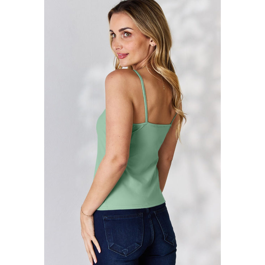 Basic Bae Full Size Round Neck Slim Cami Apparel and Accessories