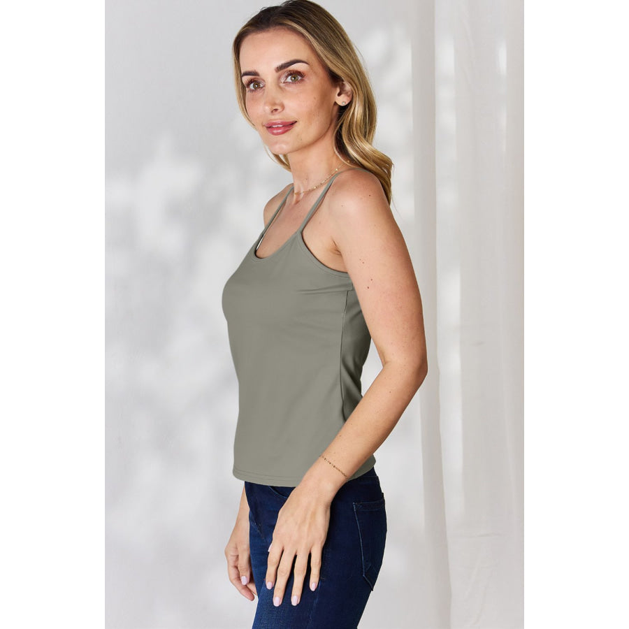 Basic Bae Full Size Round Neck Slim Cami Apparel and Accessories