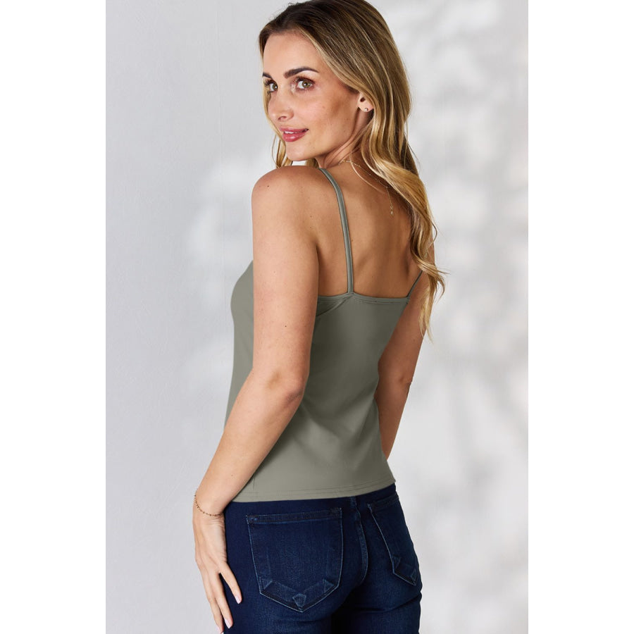 Basic Bae Full Size Round Neck Slim Cami Apparel and Accessories