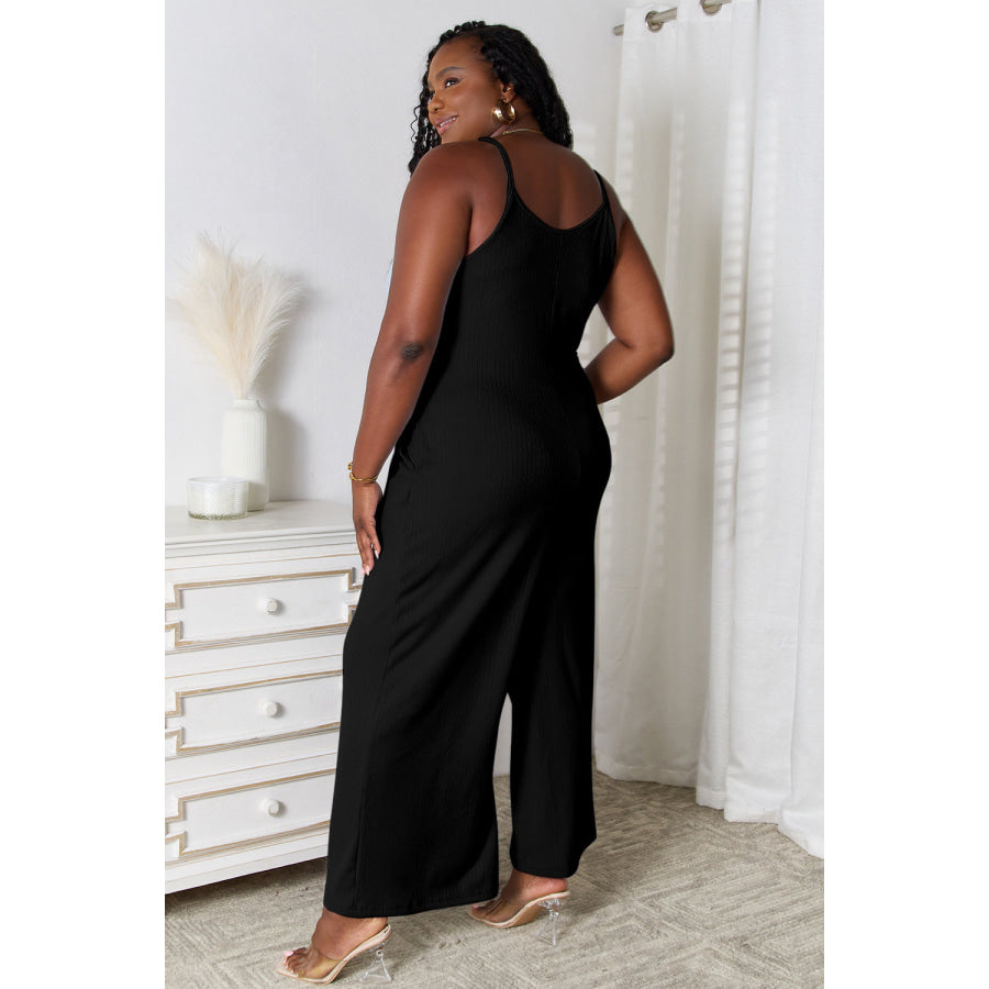 Basic Bae Full Size Spaghetti Strap V-Neck Jumpsuit Apparel and Accessories