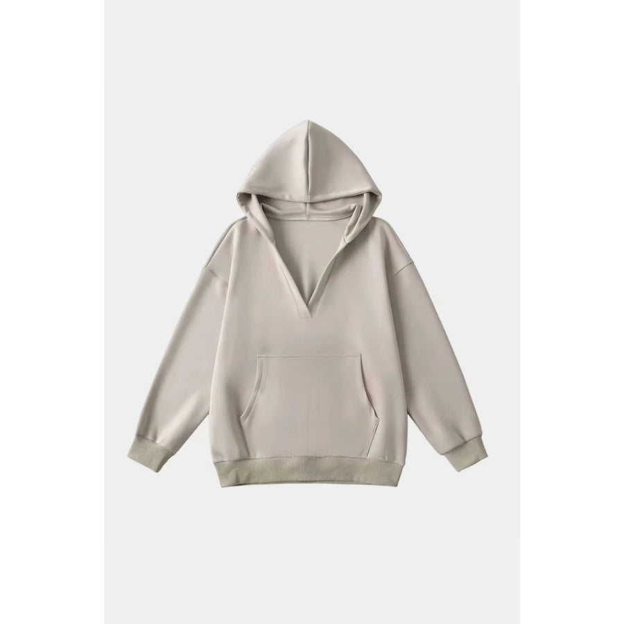 Basic Bae Kangaroo Pocket Long Sleeve Hoodie Apparel and Accessories