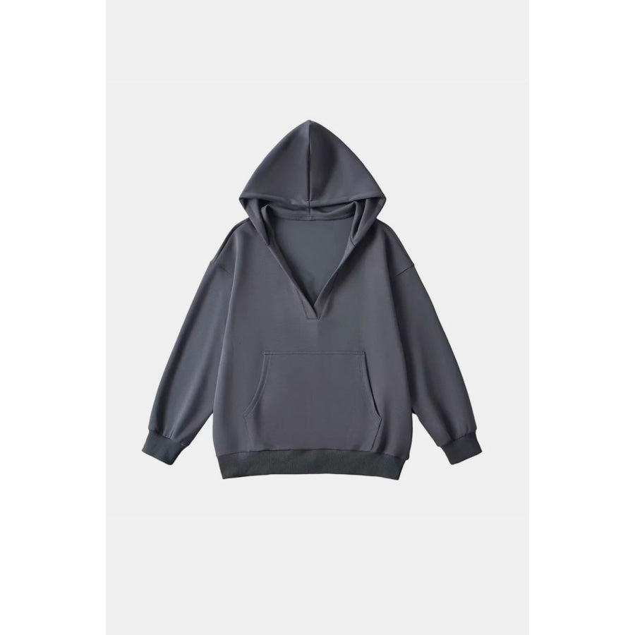 Basic Bae Kangaroo Pocket Long Sleeve Hoodie Apparel and Accessories