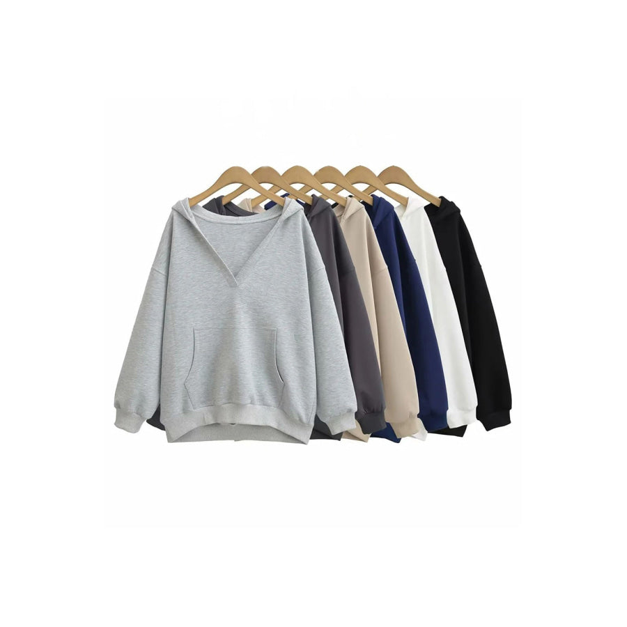 Basic Bae Kangaroo Pocket Long Sleeve Hoodie Apparel and Accessories