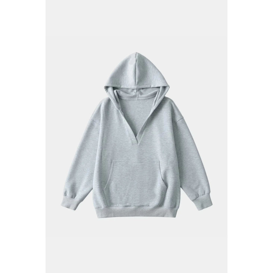 Basic Bae Kangaroo Pocket Long Sleeve Hoodie Apparel and Accessories