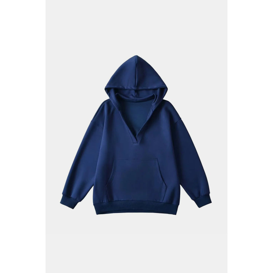 Basic Bae Kangaroo Pocket Long Sleeve Hoodie Apparel and Accessories