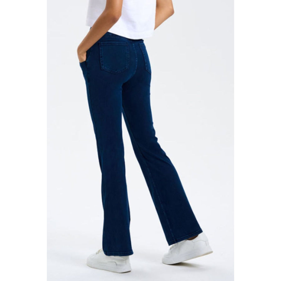 Basic Bae Pocketed Highly Stretchy Bootcut Jeans Apparel and Accessories