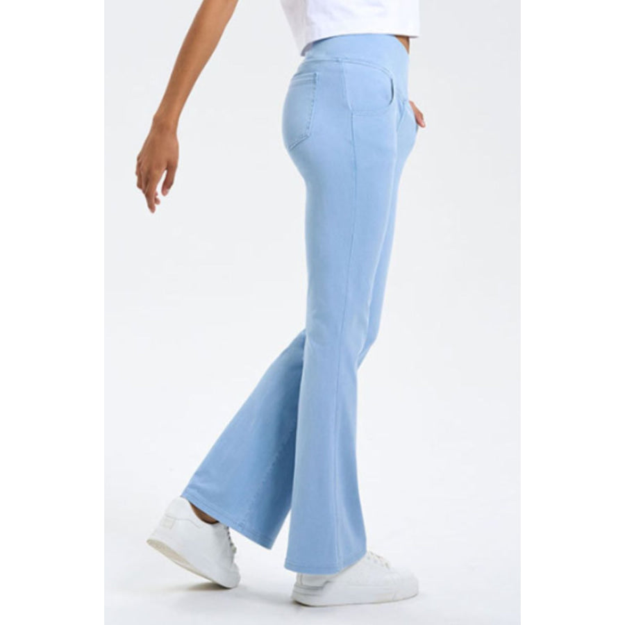 Basic Bae Pocketed Highly Stretchy Bootcut Jeans Apparel and Accessories