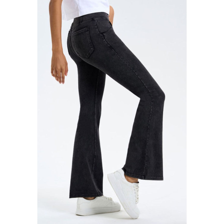 Basic Bae Pocketed Highly Stretchy Bootcut Jeans Apparel and Accessories