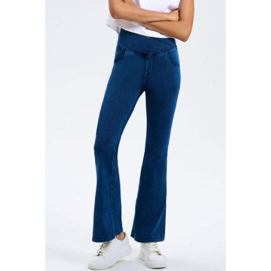 Basic Bae Pocketed Highly Stretchy Bootcut Jeans Apparel and Accessories