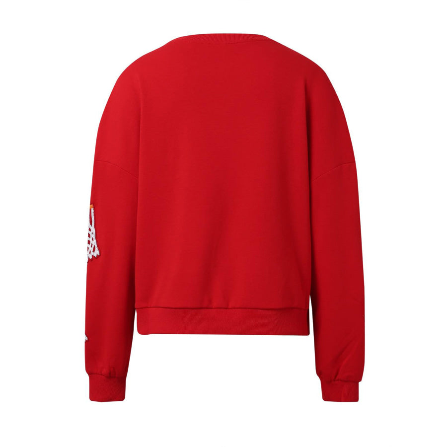 Basketball Round Neck Long Sleeve Sweatshirt Apparel and Accessories