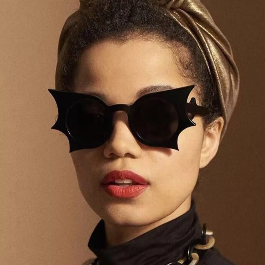 Bat-Wing Shaped Gothic Sunglasses Black / One Size Apparel and Accessories