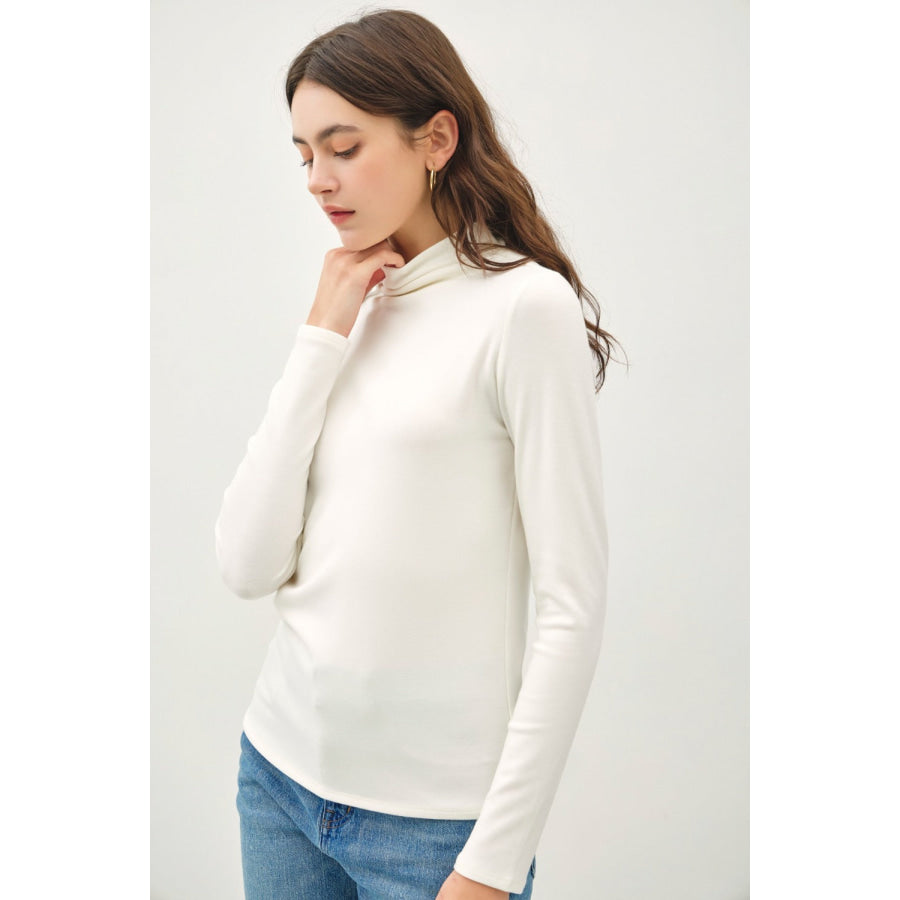 Be Cool Mock Neck Long Sleeve T-Shirt Apparel and Accessories