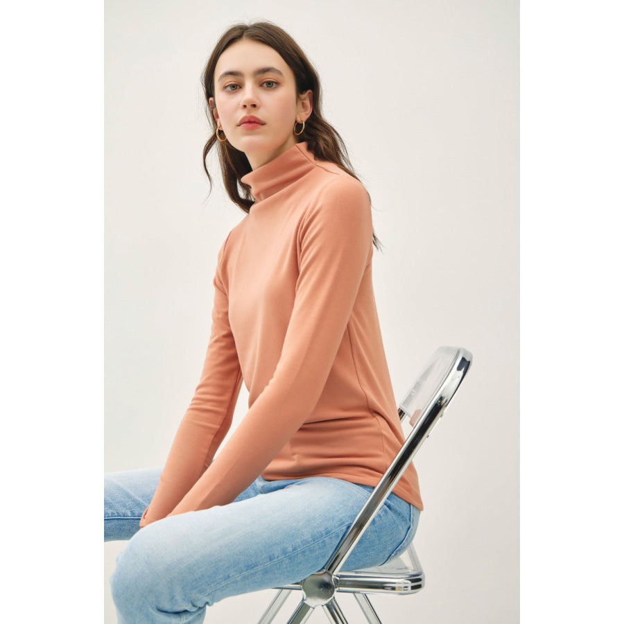 Be Cool Mock Neck Long Sleeve T-Shirt Apparel and Accessories