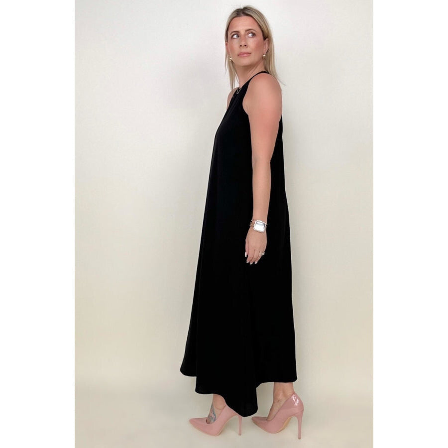 Be Stage Solid Sleeveless Woven Maxi Dress Maxi Dresses