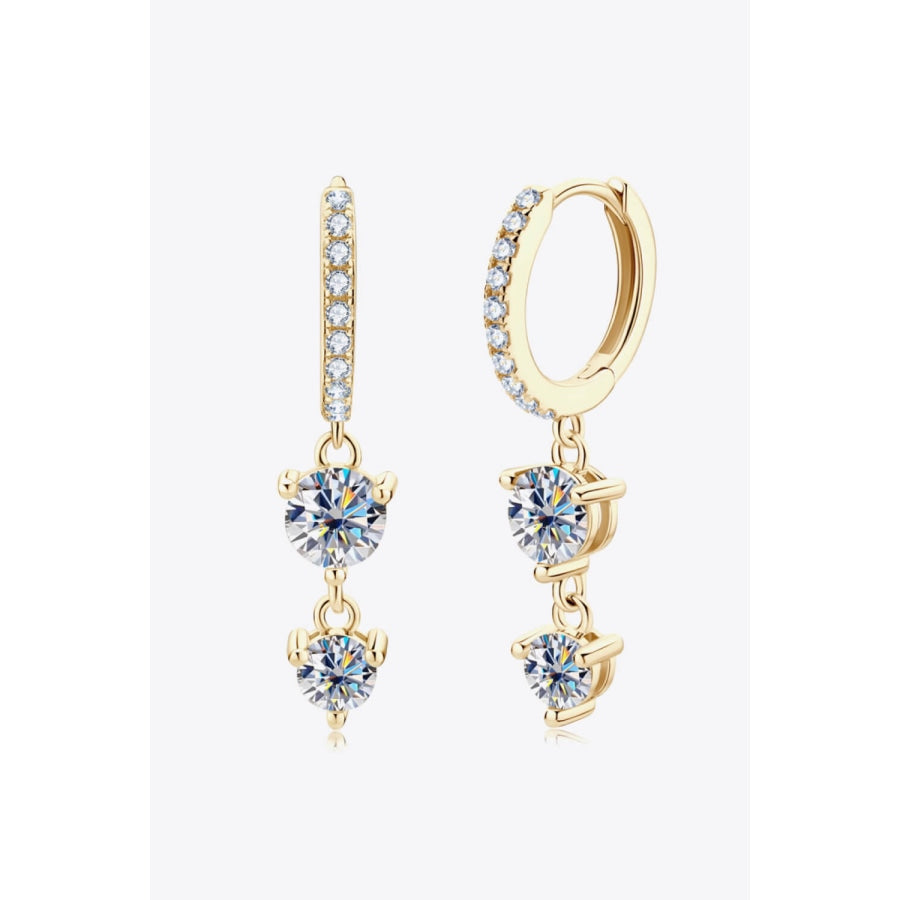 Be The One Moissanite Drop Earrings Gold / One Size