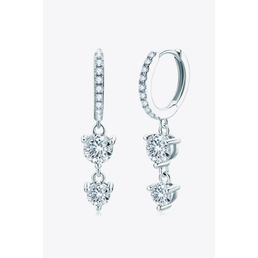 Be The One Moissanite Drop Earrings Silver / One Size