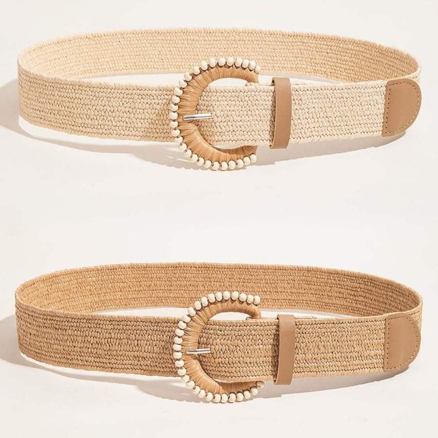 Bead Buckle Woven Belt Apparel and Accessories