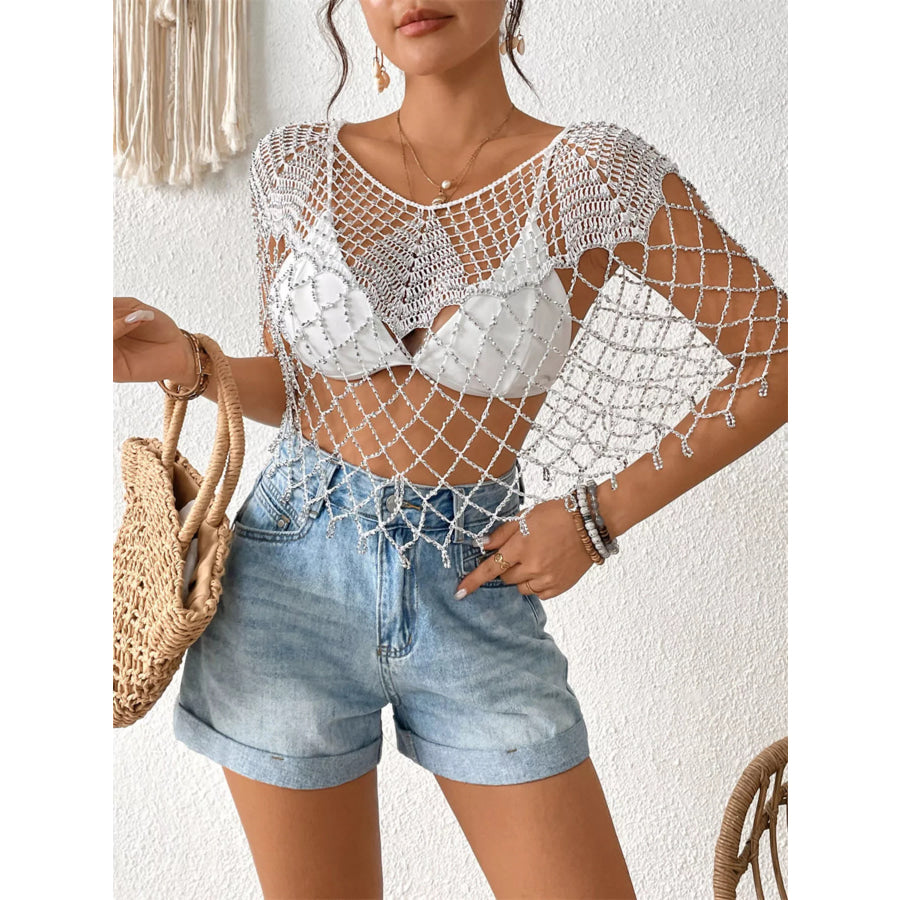 Beaded Crochet Cover Up Apparel and Accessories