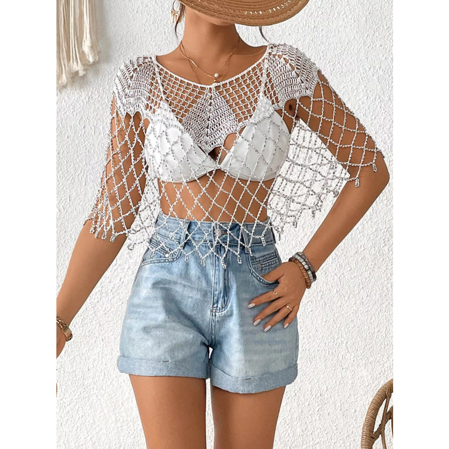 Beaded Crochet Cover Up Apparel and Accessories