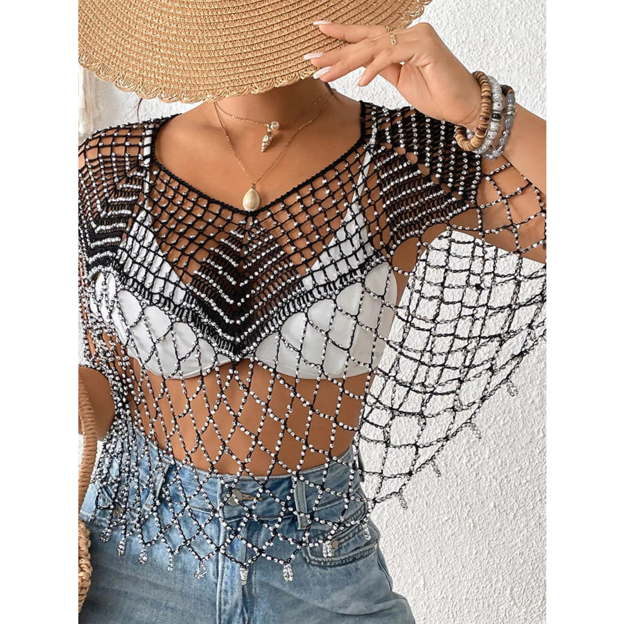 Beaded Crochet Cover Up Apparel and Accessories