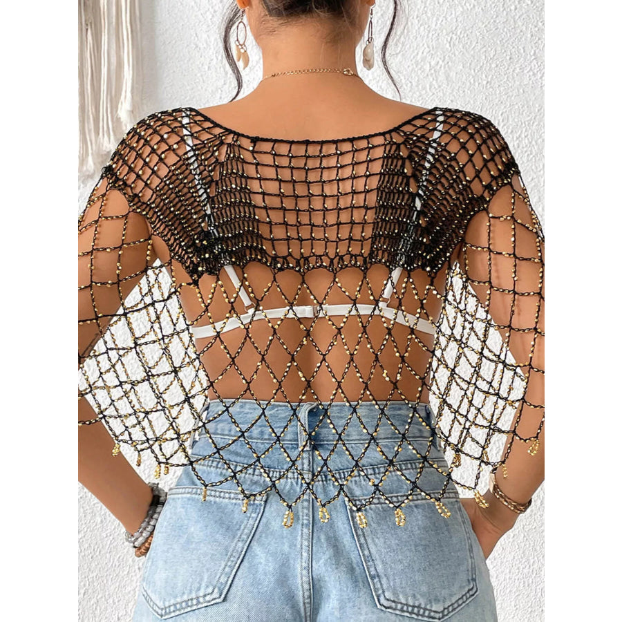 Beaded Crochet Cover Up Apparel and Accessories