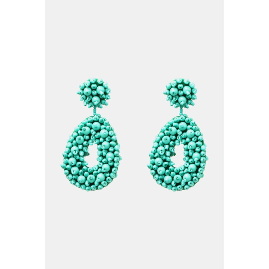 Beaded Dangle Earrings Tiffany Blue / One Size