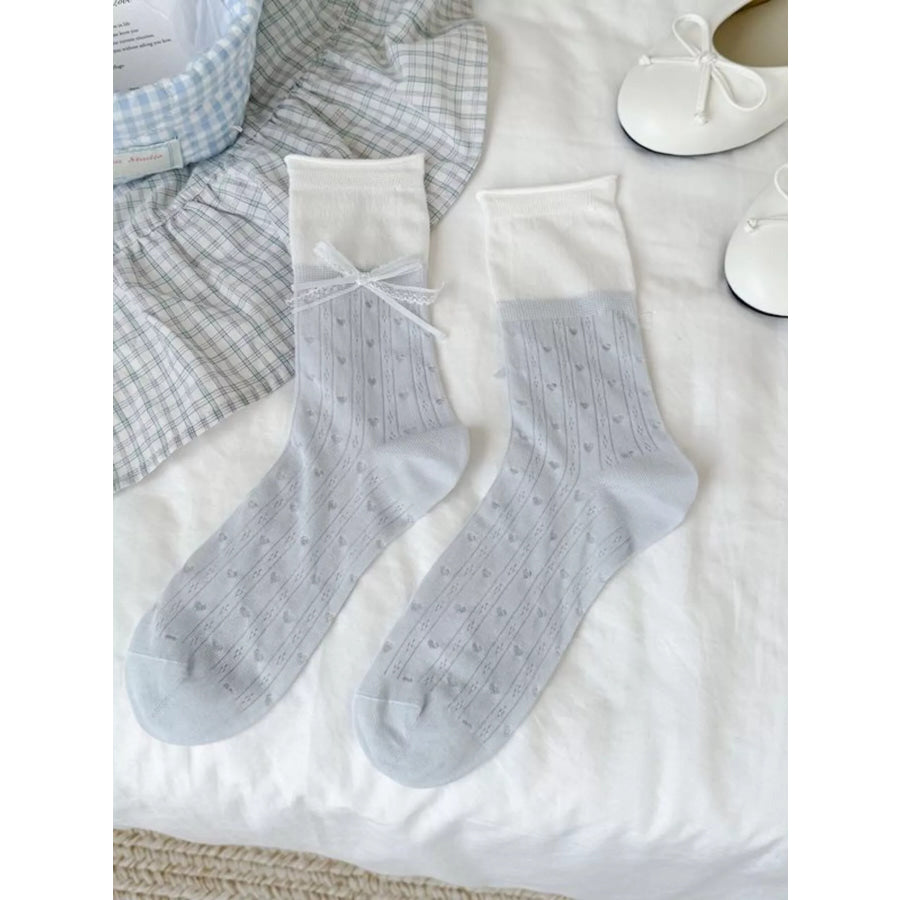 Bear Breathable Crew Socks Light Blue / One Size Apparel and Accessories