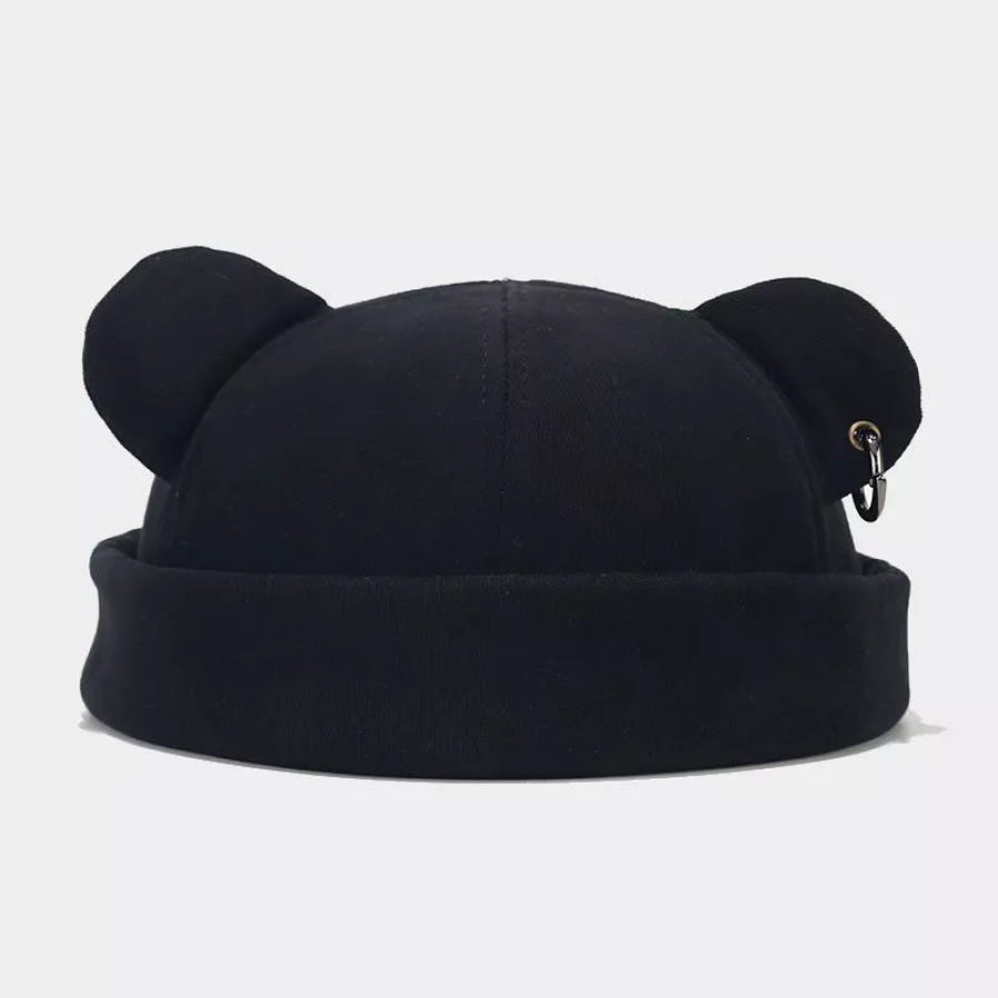 Bear Ear Docker Hat Black / One Size Apparel and Accessories
