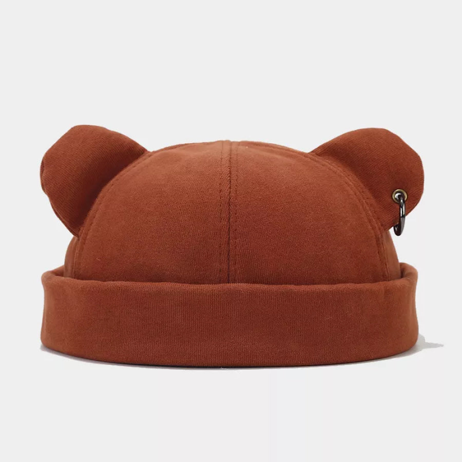 Bear Ear Docker Hat Brick Red / One Size Apparel and Accessories