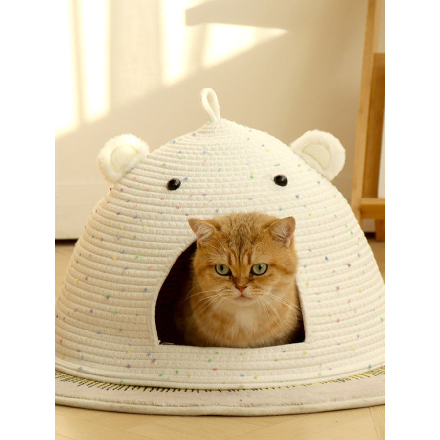Bear Ear Woven Pet Nest Pet Nest / S Apparel and Accessories