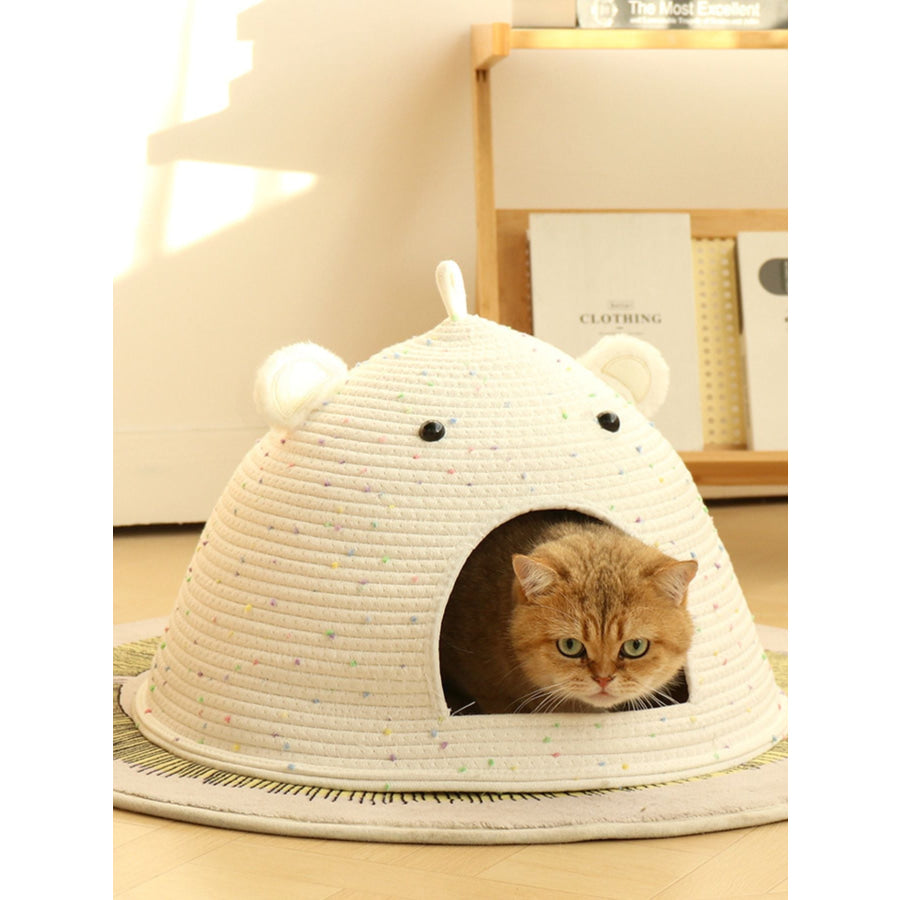 Bear Ear Woven Pet Nest Pet Nest / S Apparel and Accessories